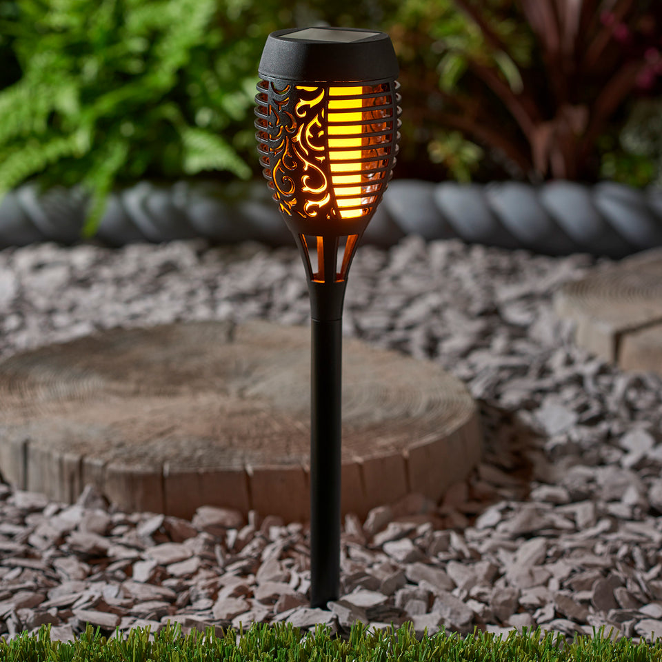 Solar Flame Mini Stake Light